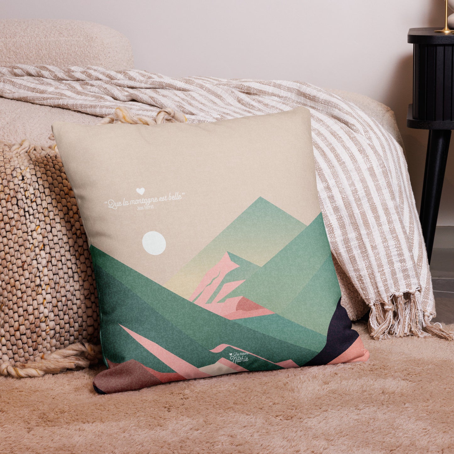 "Pause montagne" - Coussin 56x56 cm