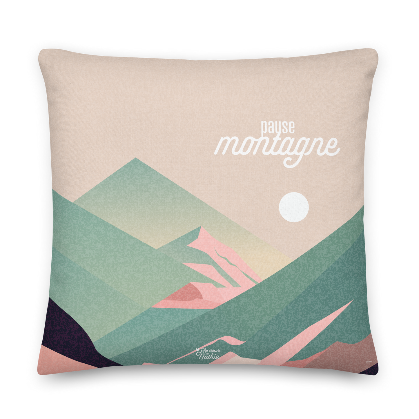 "Pause montagne" - Coussin 56x56 cm