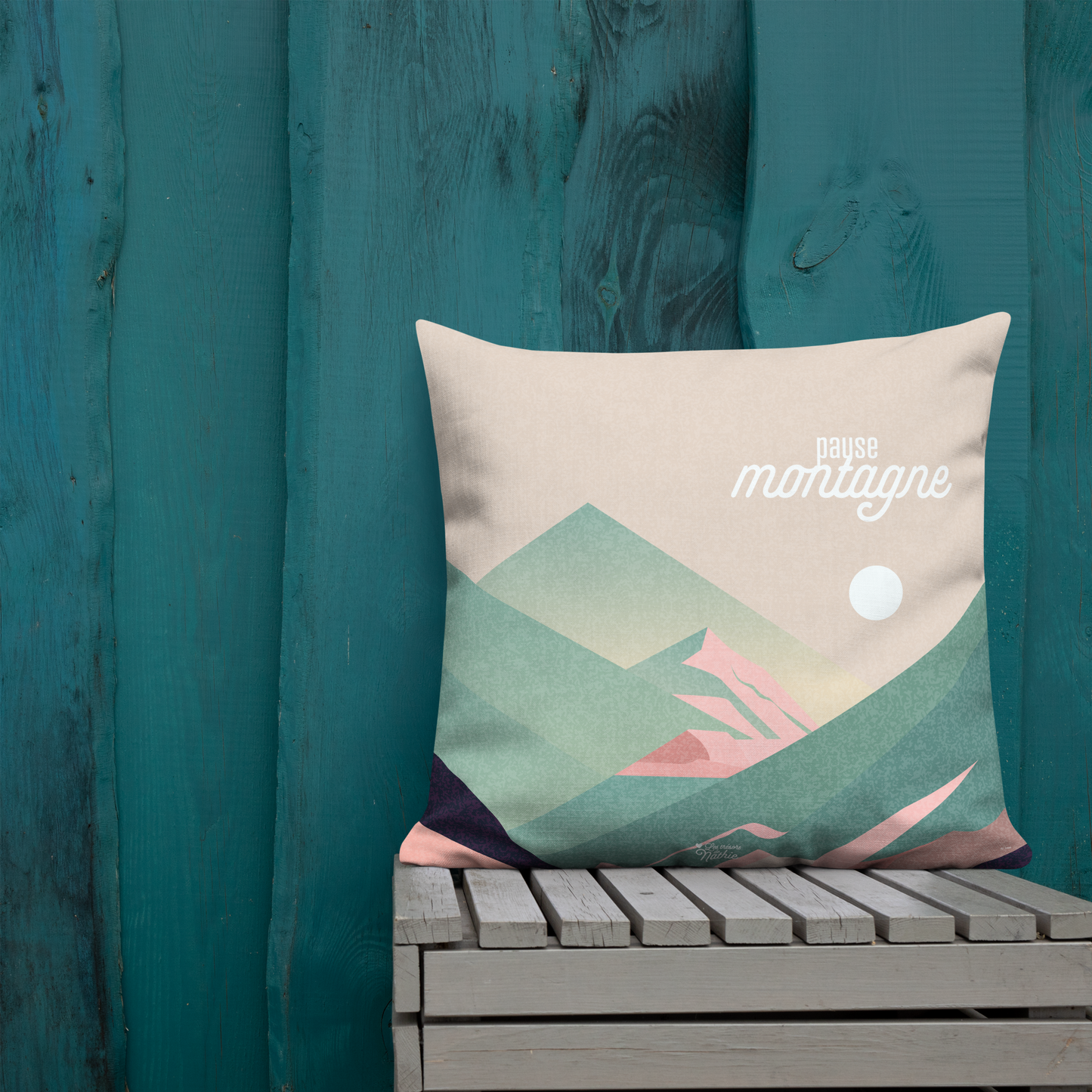 "Pause montagne" - Coussin 56x56 cm