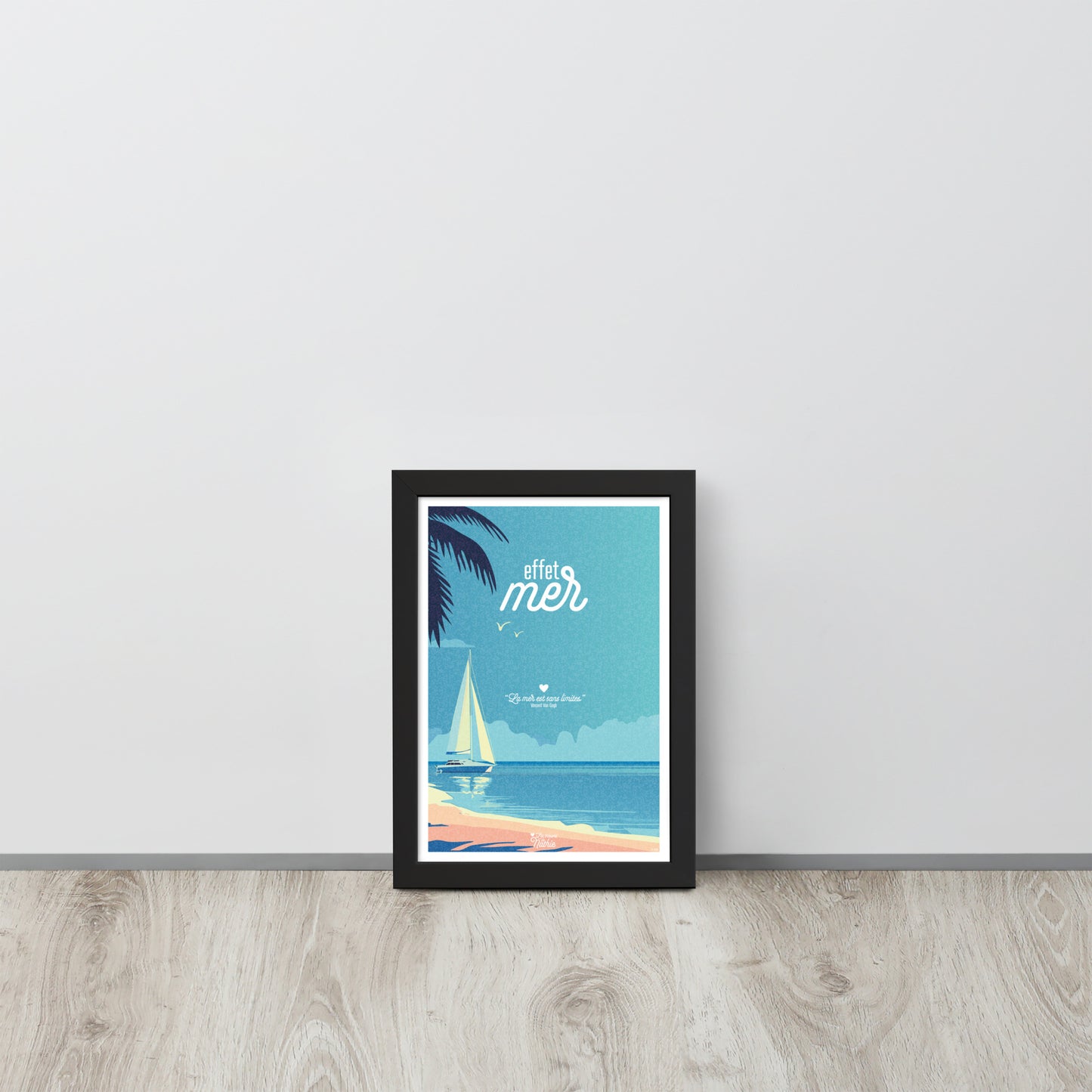 "Effet mer" - Affiche encadrée