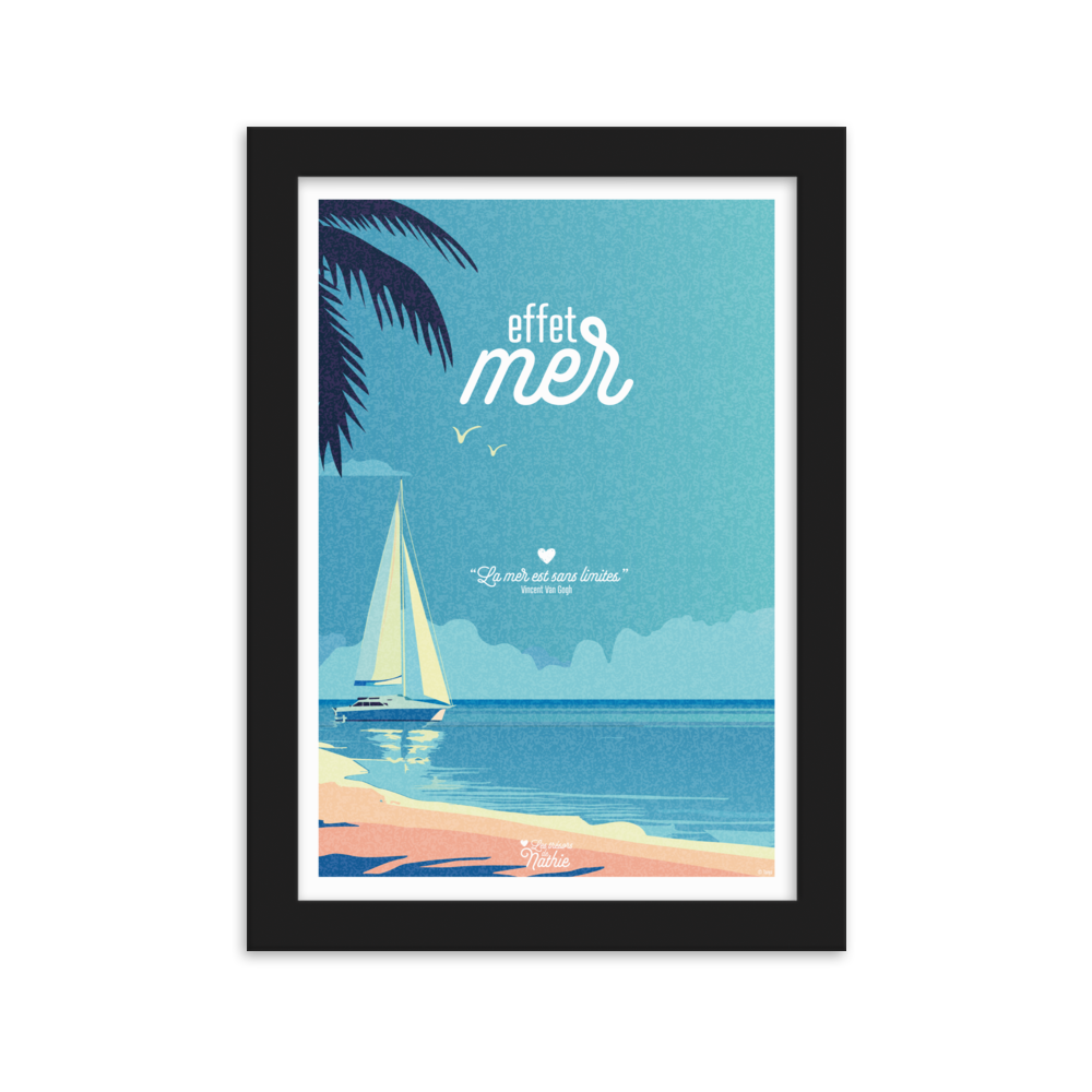"Effet mer" - Affiche encadrée