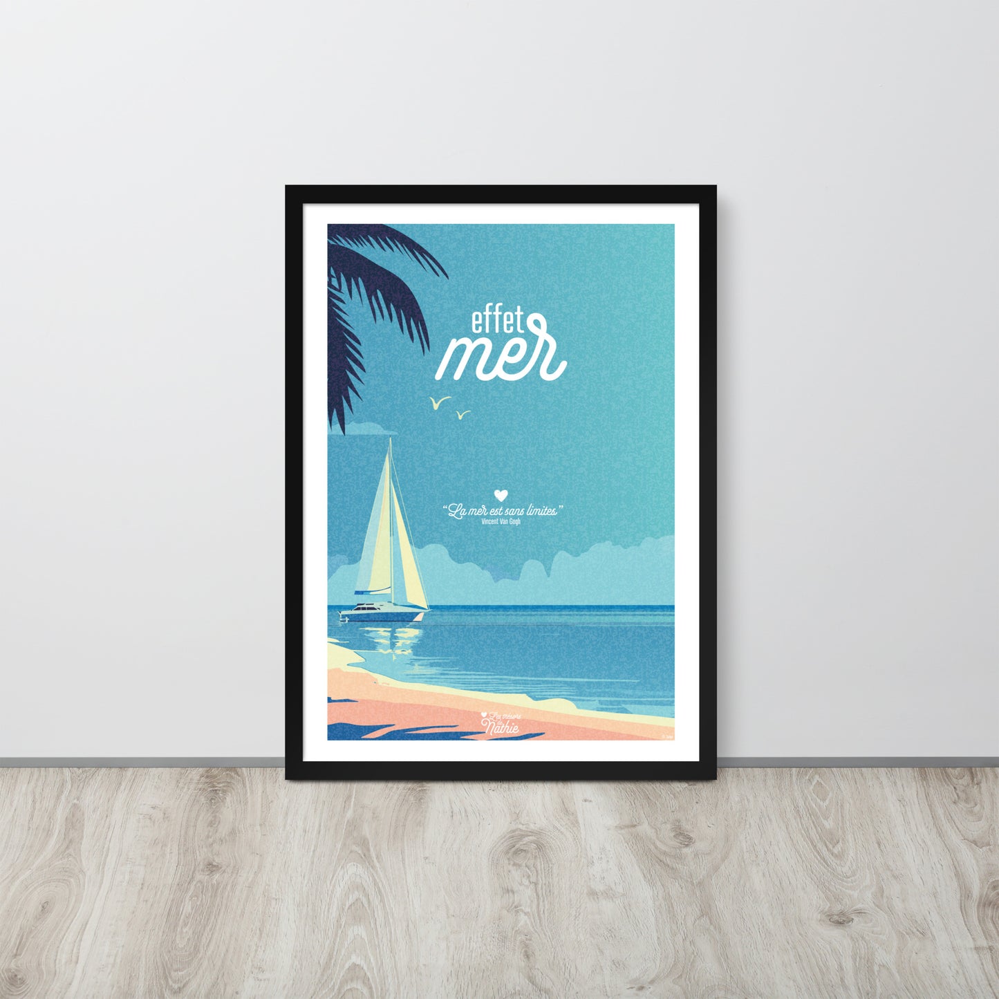"Effet mer" - Affiche encadrée