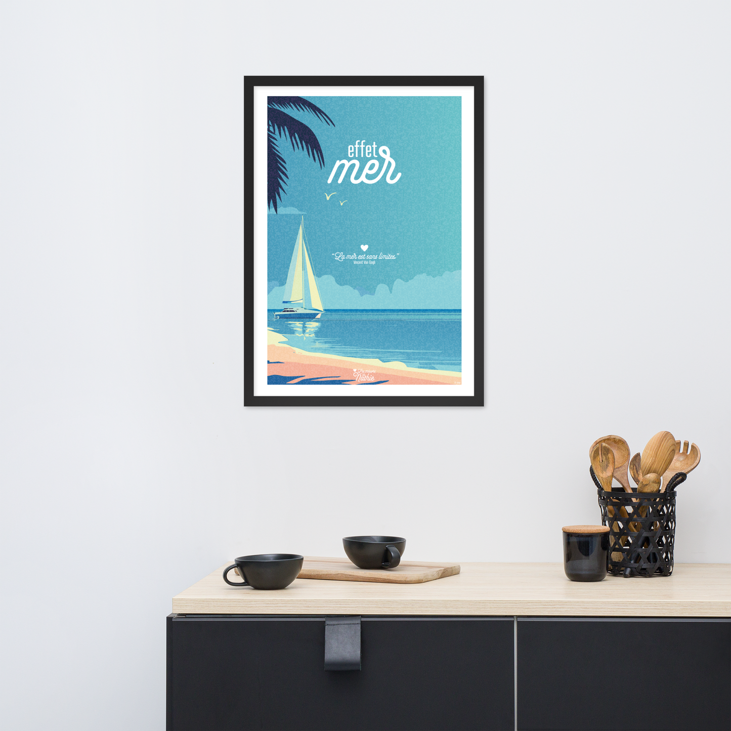 "Effet mer" - Affiche encadrée