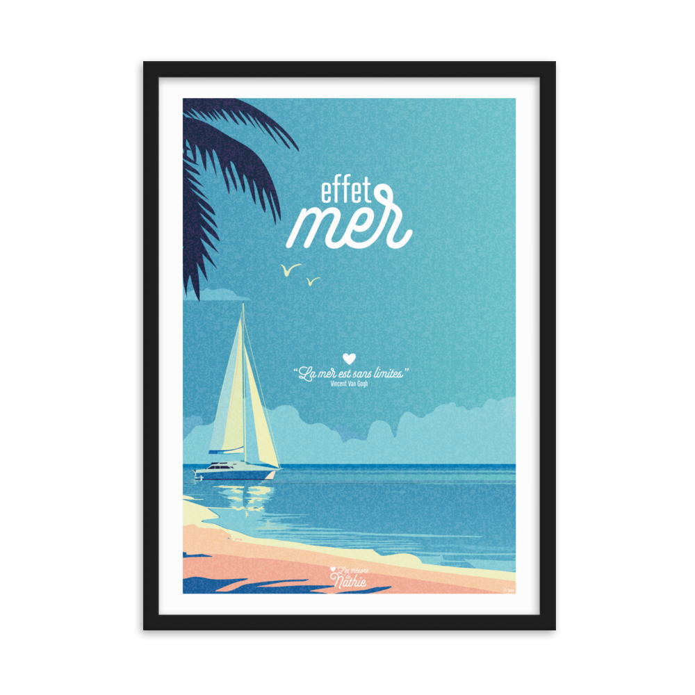 "Effet mer" - Affiche encadrée