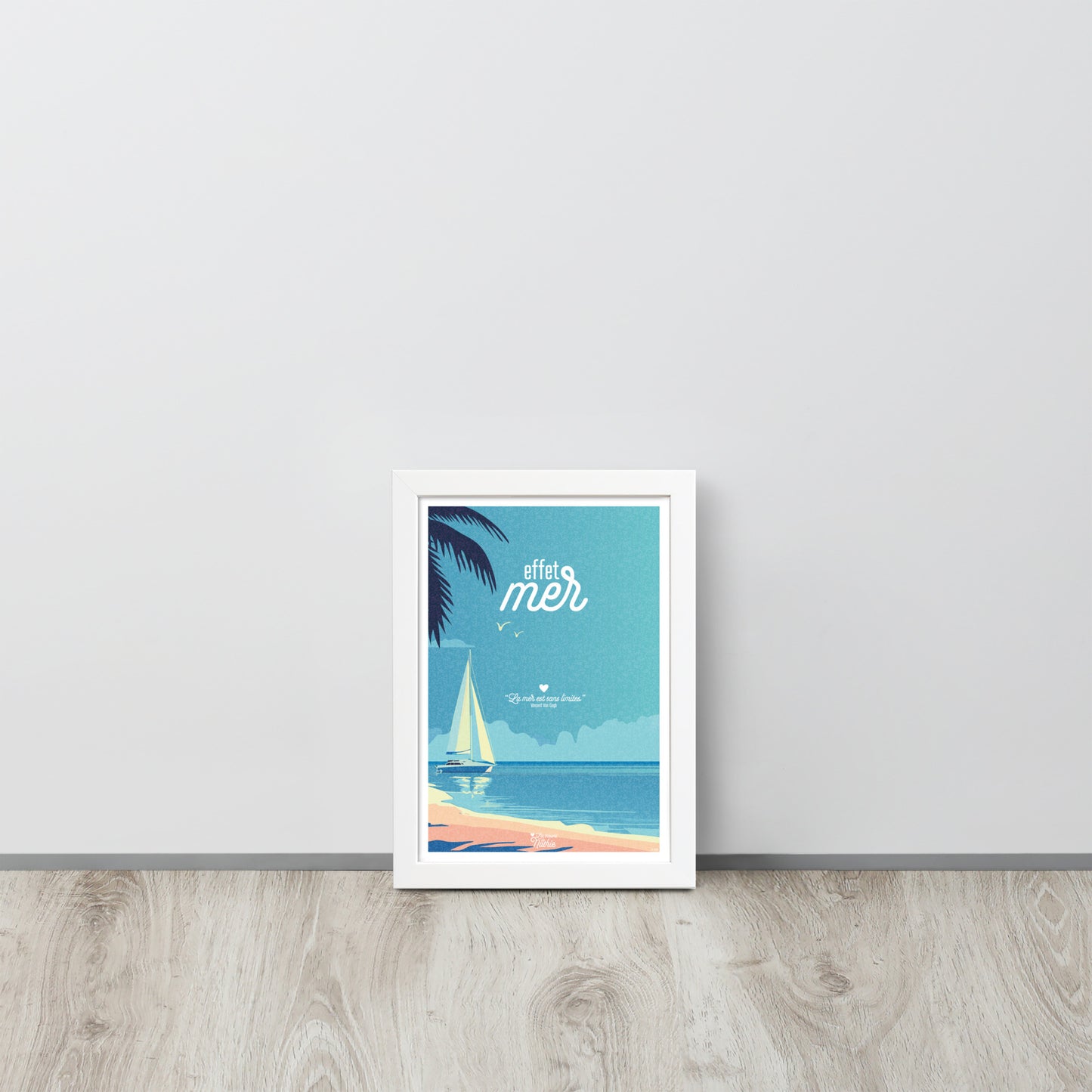 "Effet mer" - Affiche encadrée