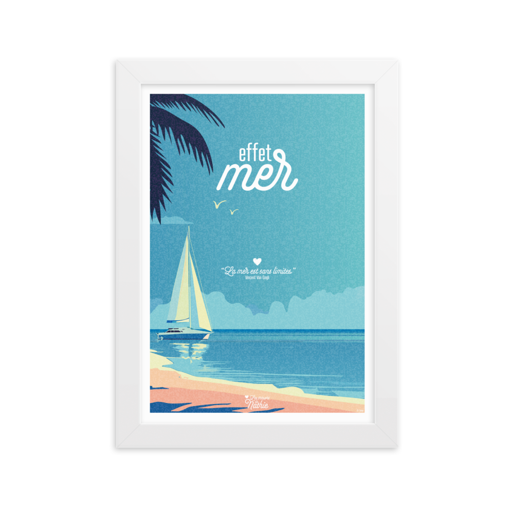"Effet mer" - Affiche encadrée