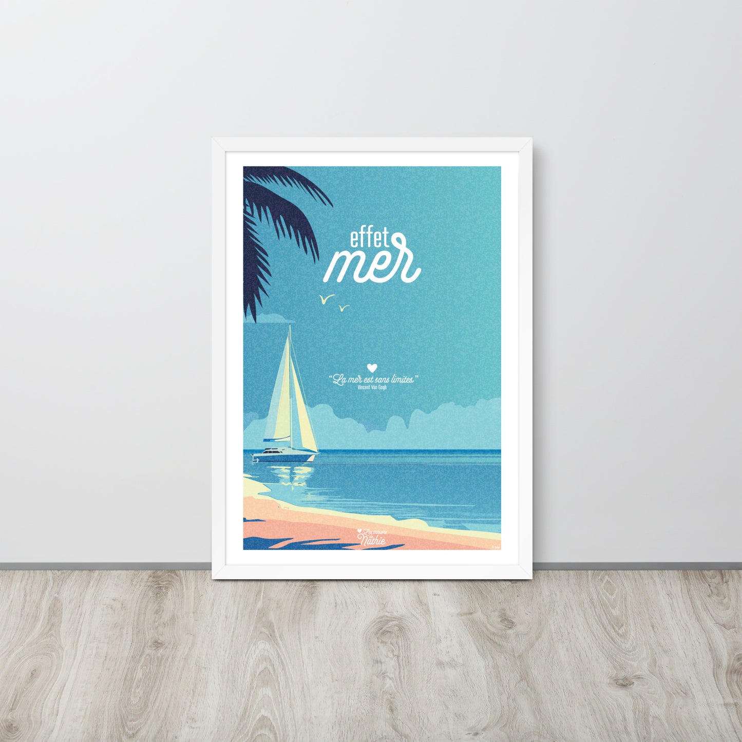 "Effet mer" - Affiche encadrée