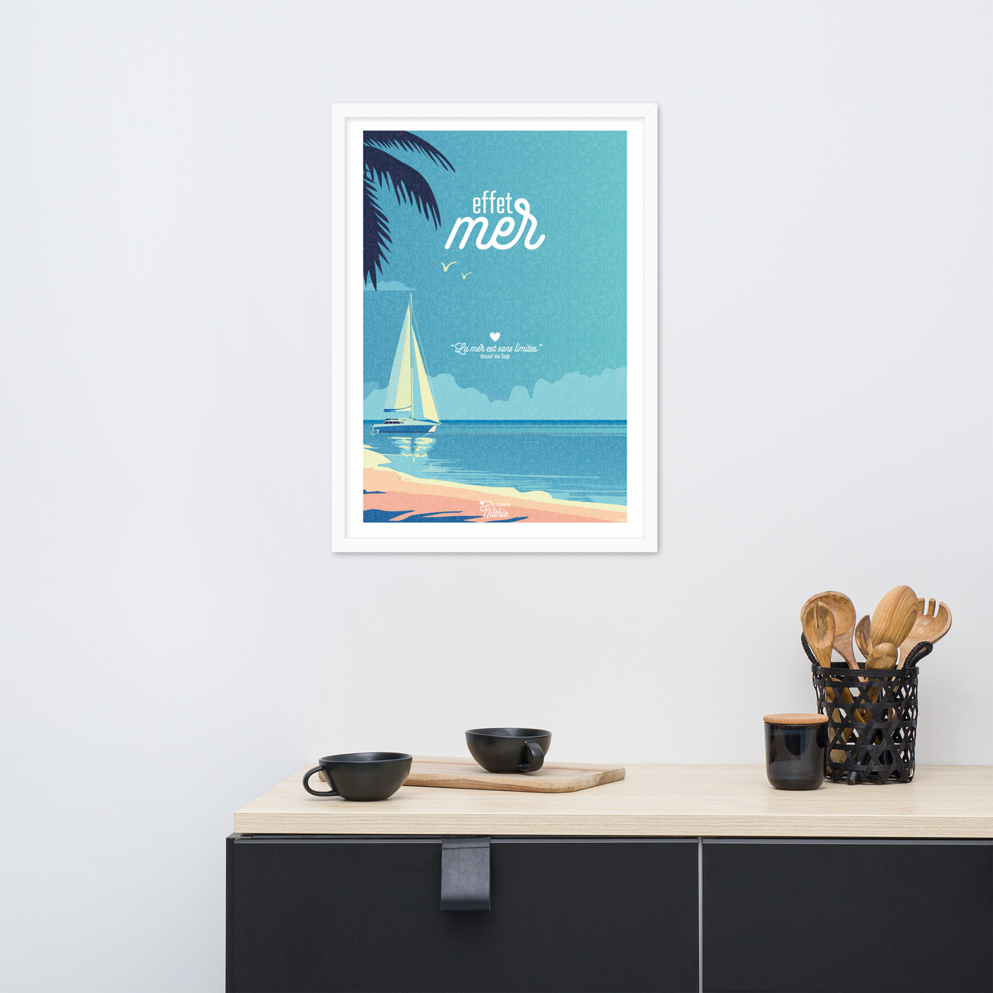 "Effet mer" - Affiche encadrée