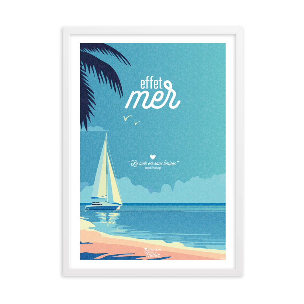 "Effet mer" - Affiche encadrée