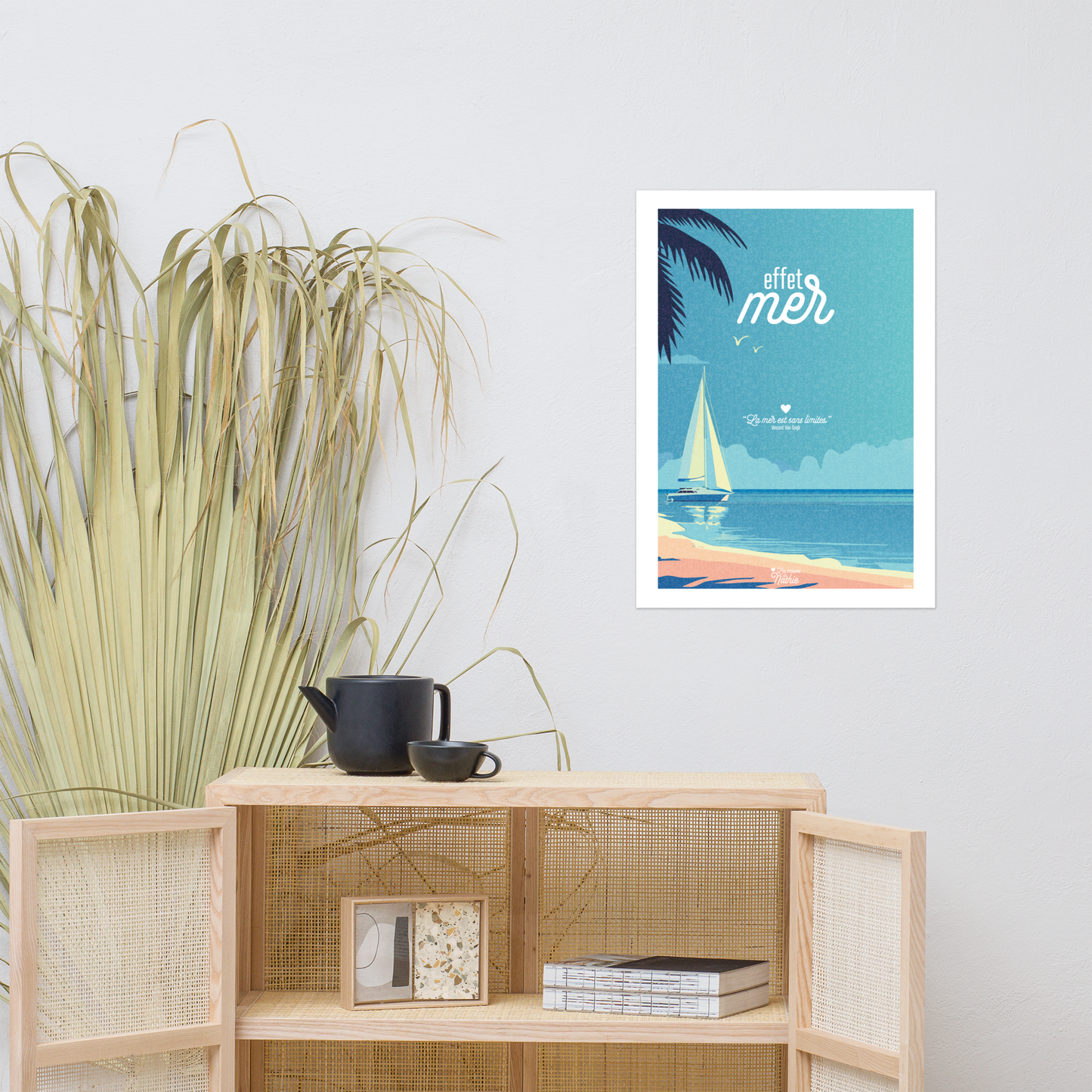 "Effet mer" - Affiche 50x70 cm avec bords blancs