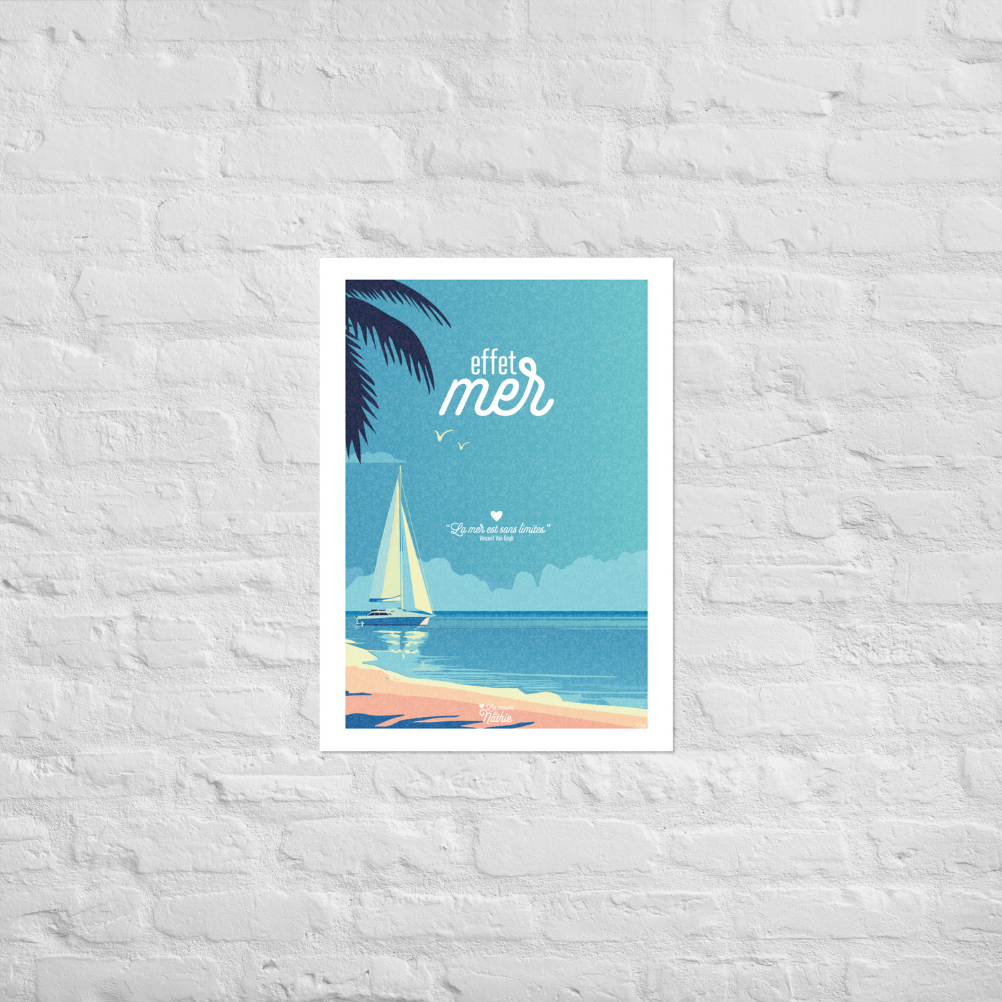 "Effet mer" - Affiche 50x70 cm avec bords blancs