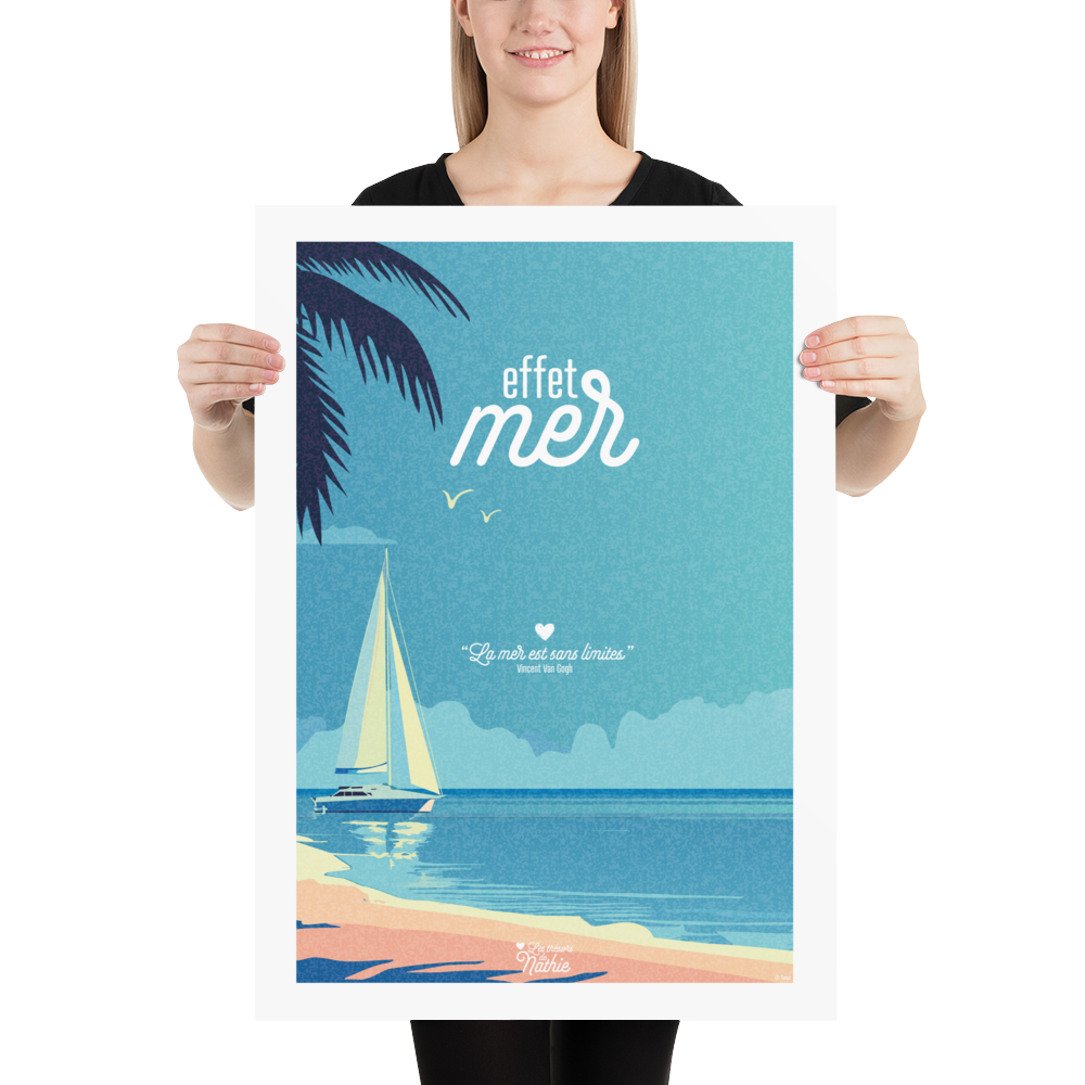 "Effet mer" - Affiche 50x70 cm avec bords blancs