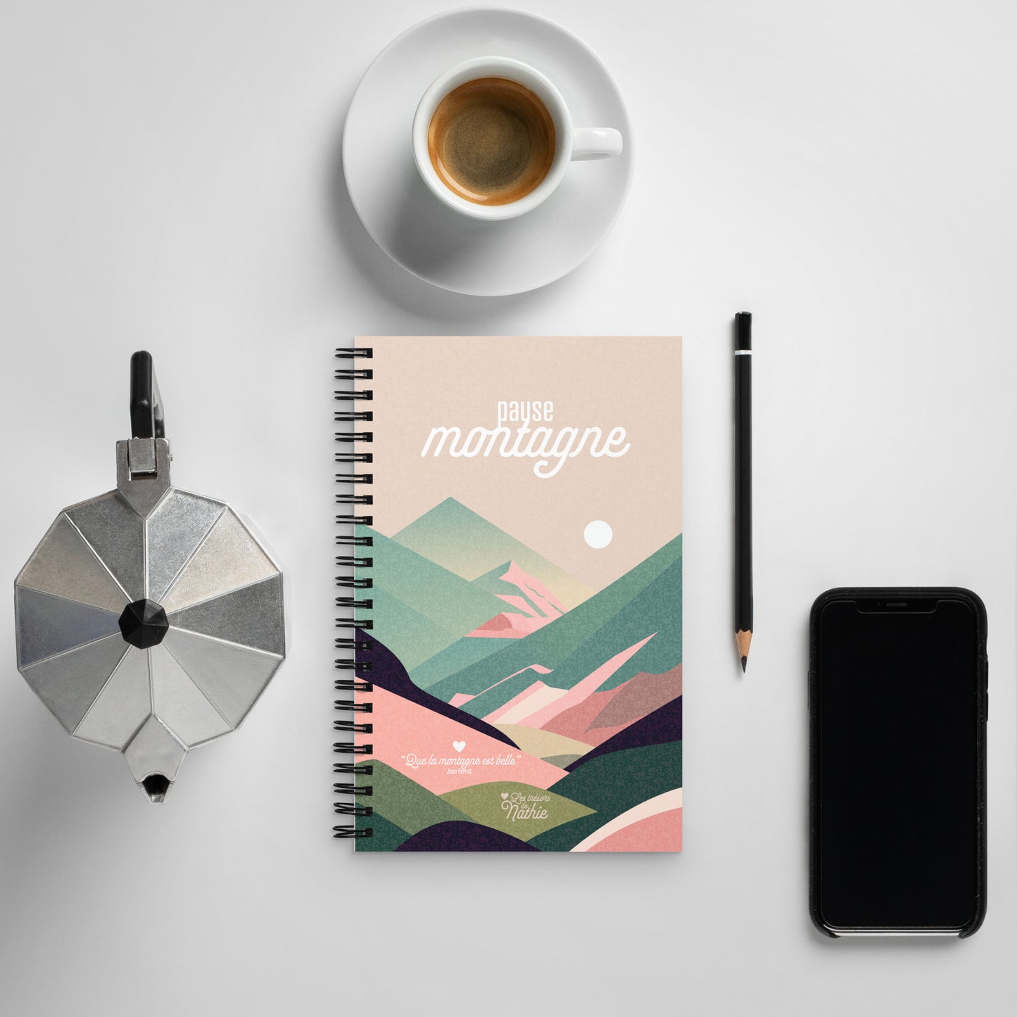 "Pause montagne" - Carnet à spirales