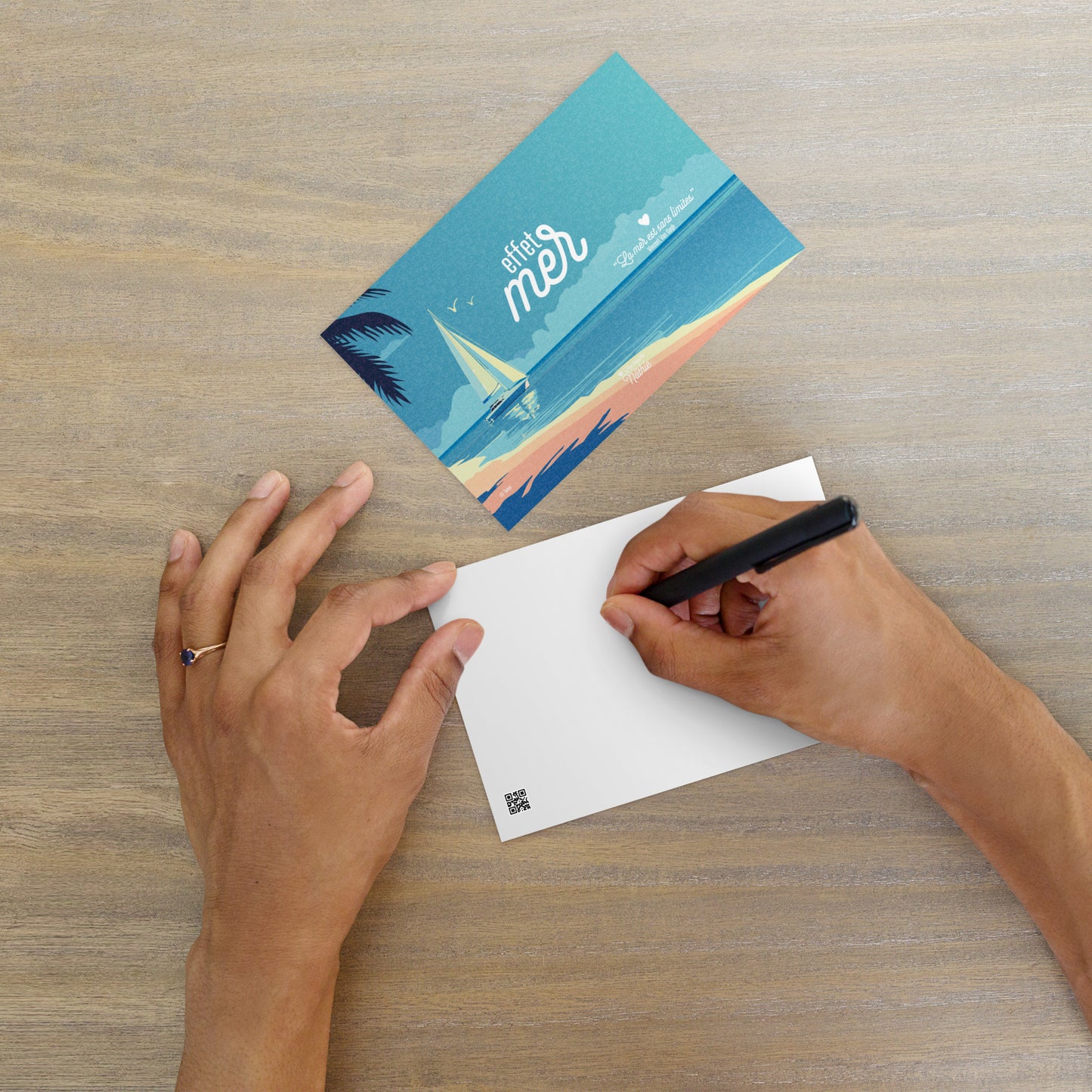 "Effet mer" - Carte (format paysage)