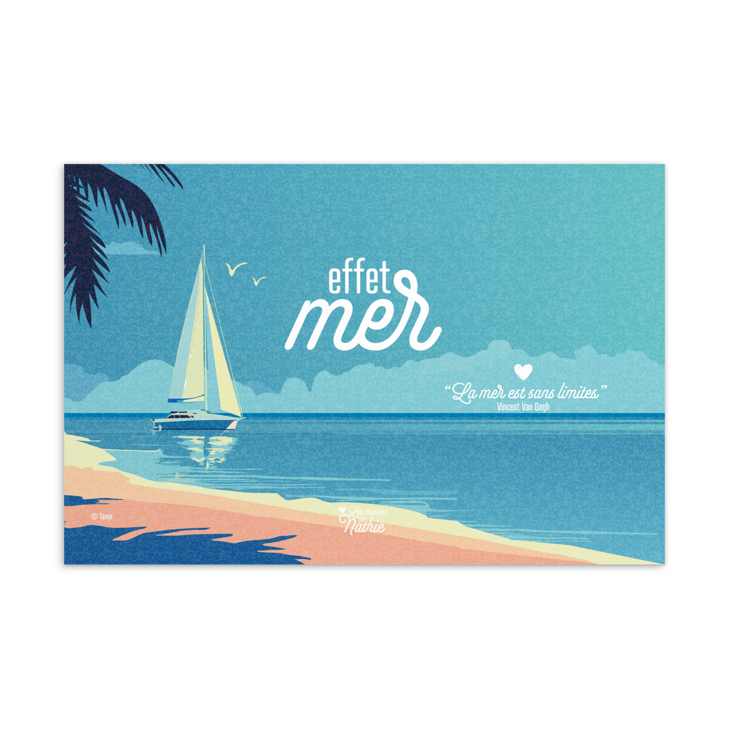 "Effet mer" - Carte (format paysage)