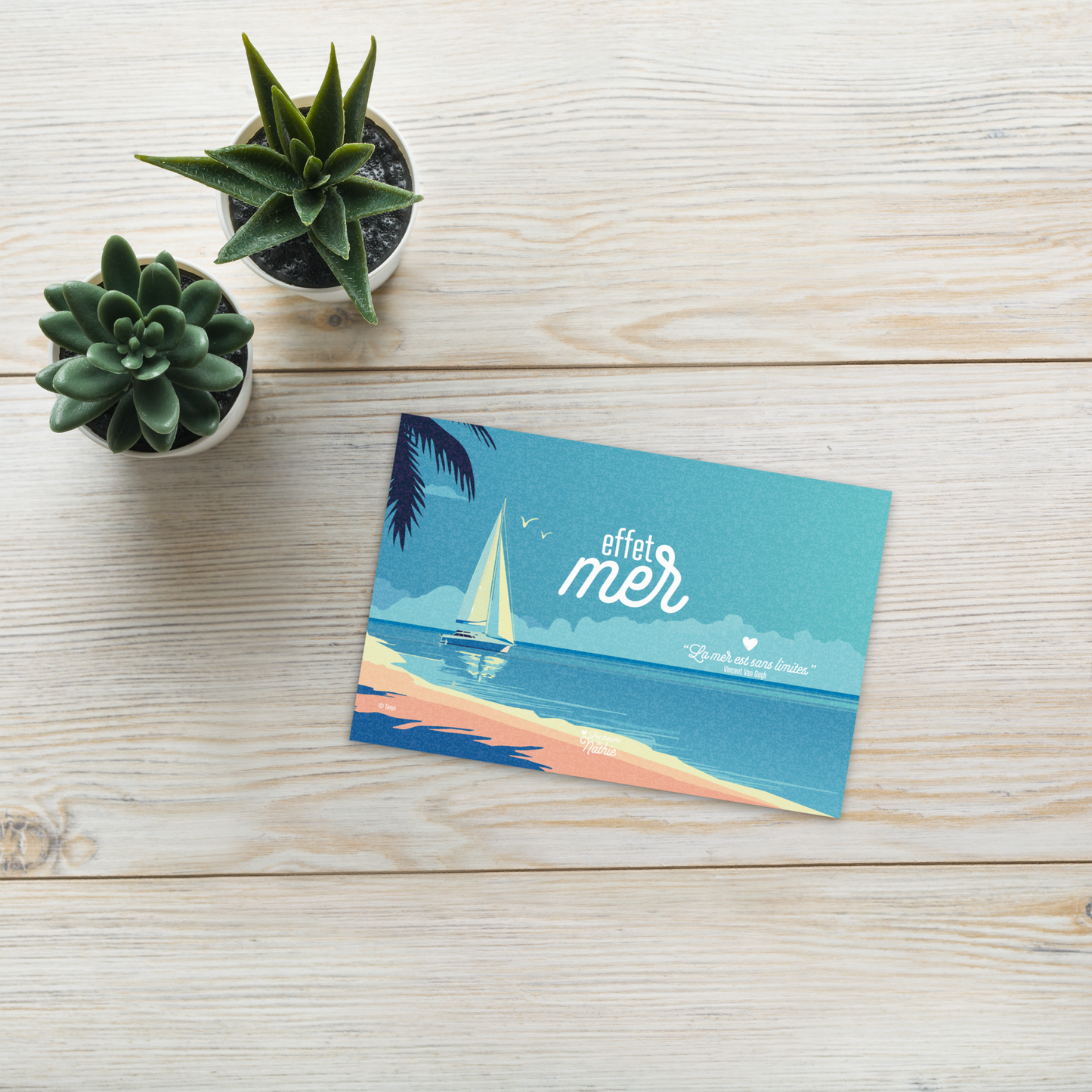"Effet mer" - Carte (format paysage)