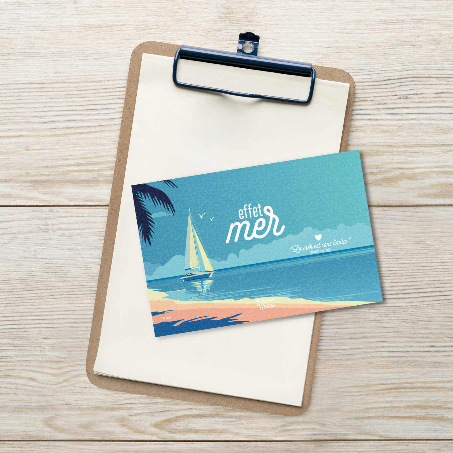 "Effet mer" - Carte (format paysage)