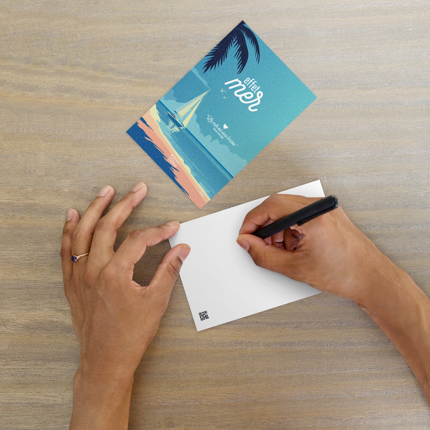 "Effet mer" - Carte (format portrait)