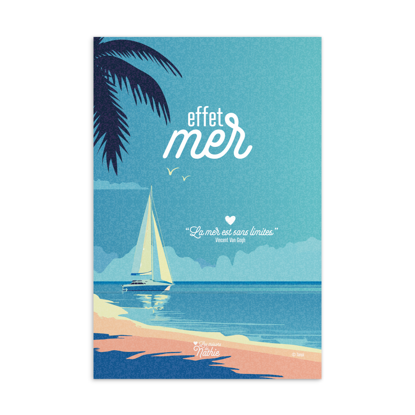 "Effet mer" - Carte (format portrait)