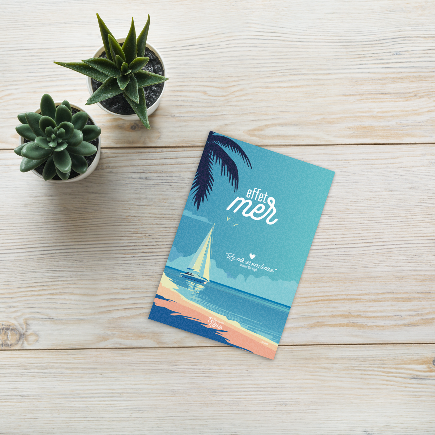 "Effet mer" - Carte (format portrait)