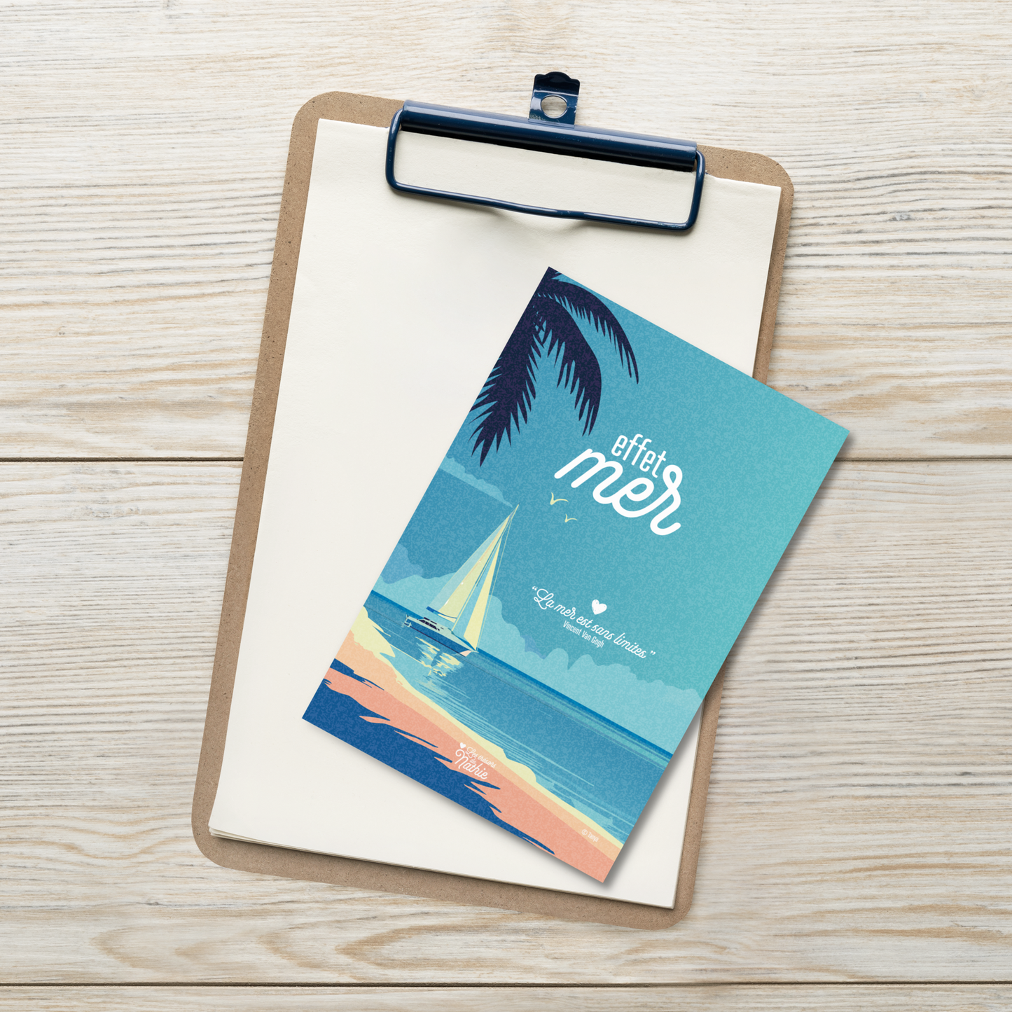 "Effet mer" - Carte (format portrait)