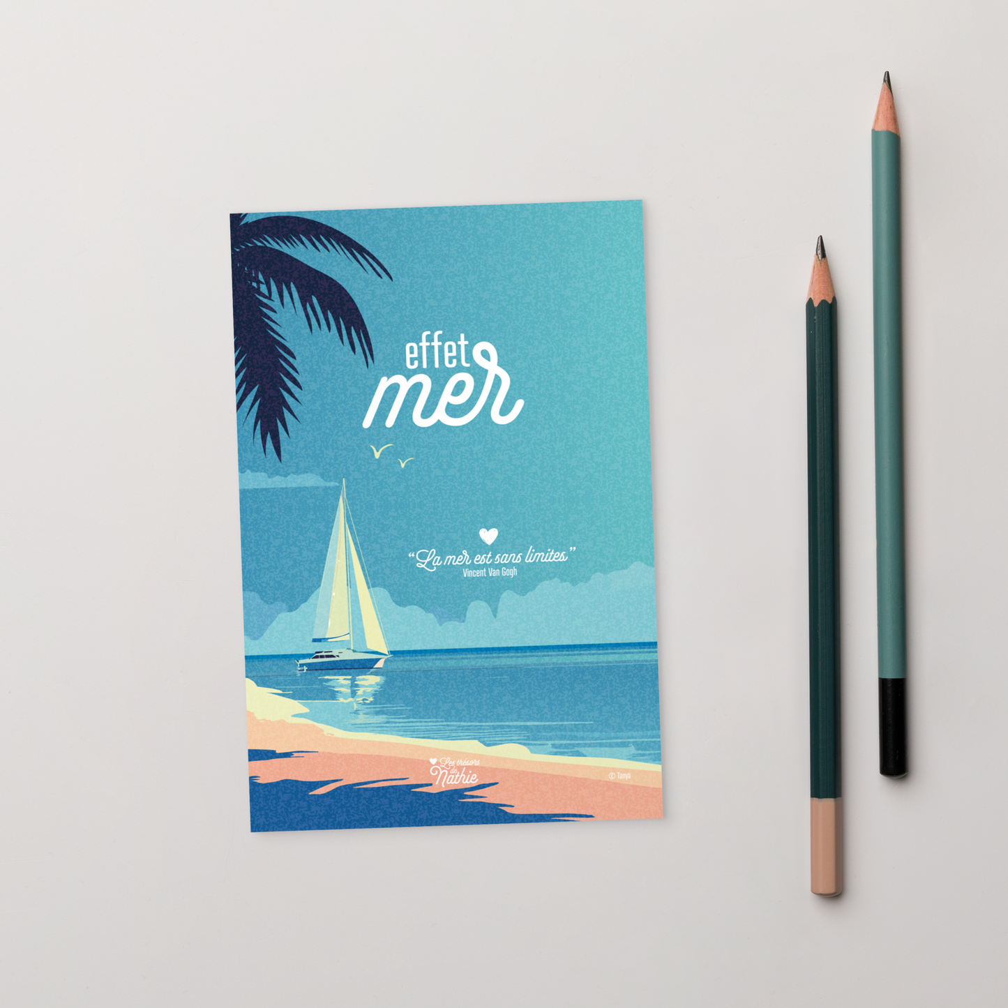 "Effet mer" - Carte (format portrait)