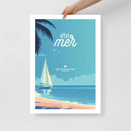 "Effet mer" - Affiche 50x70 cm avec bords blancs